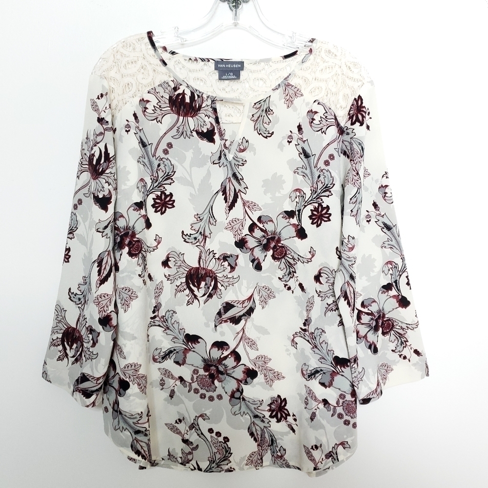 Van Heusen floral blouse large - Picture 2 of 9